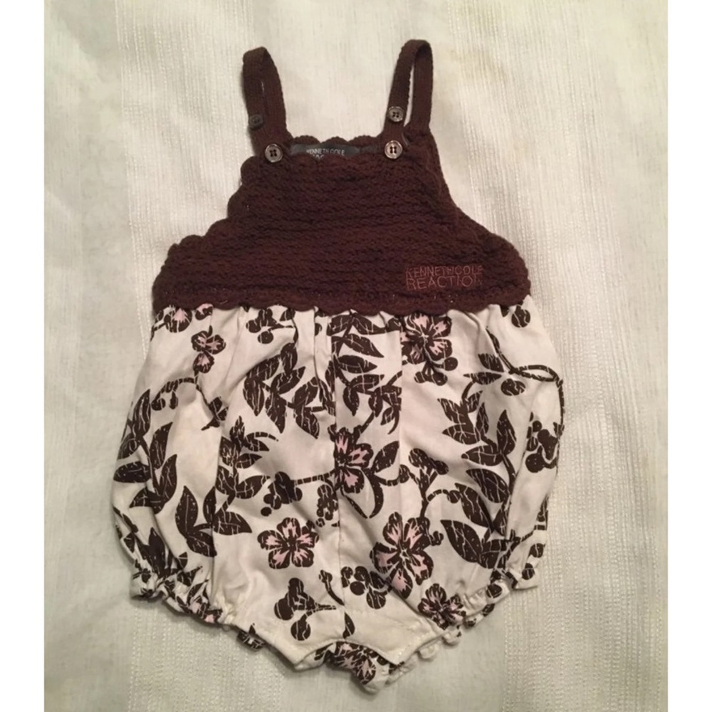 Kenneth Cole Reaction Floral Knit Romper (NWT)